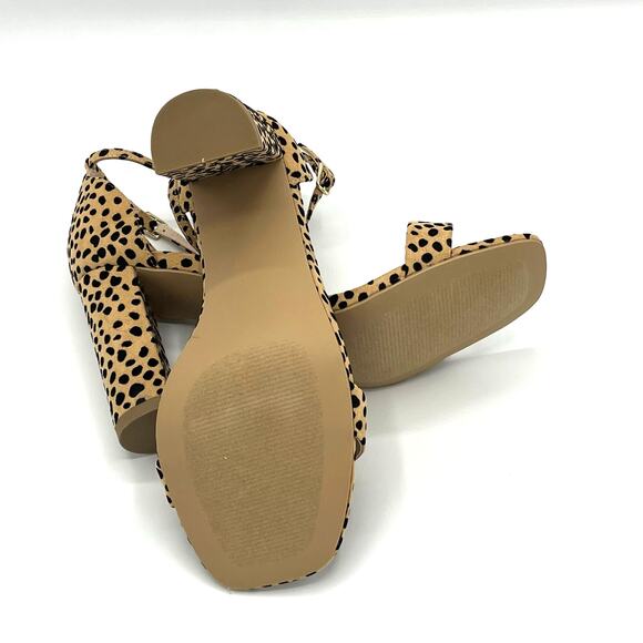 JUSTFAB Women's Kyla Block Heeled Pump in Cheetah Print Size 8.5E - Picture 6 of 7